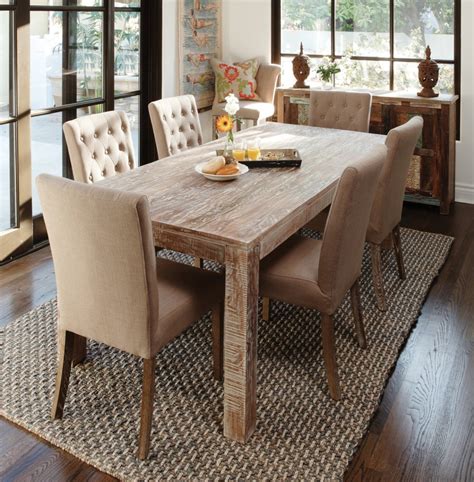 We carry a wide variety of dining roomsets that come in a variety of wood finishes like cherry, oak, walnut , white wash, black, white, mahogany, espresso and also carry styles that are made with full wood tops , glass tops and especially the ever popular marble top tables. Hampton Farmhouse Dining Room Table 72" | Zin Home