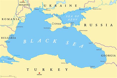 Black Sea On A Map Vector U S Map