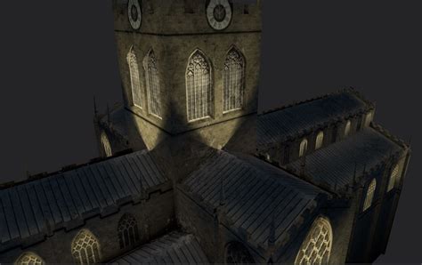 3d Model Church Rotherham Minster Vr Ar Low Poly Cgtrader