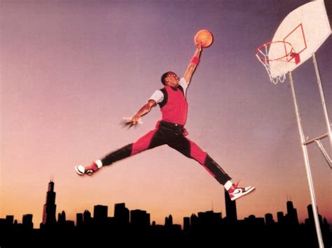 Michael Jordan Doing The Jumpman Pose For Nike Air Jordan 1 Photoshoot