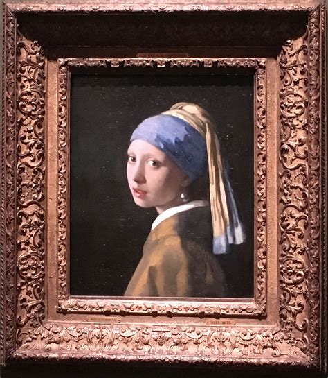 Johannes Vermeer Girl With A Pearl Earring Actual Painting In