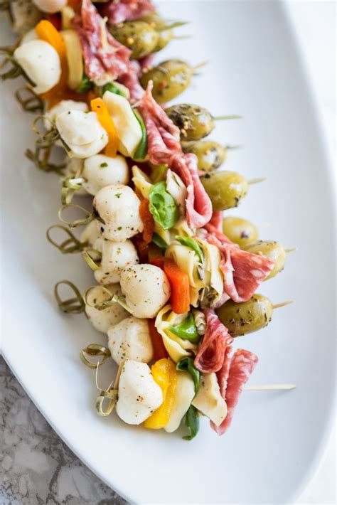 Just in time for the holidays, enjoy this epic 17 shrimp appetizers you need for party season. Antipasto Skewers - The Sweetest Occasion