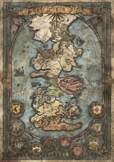 Artstation Map Of Westeros Game Of Thrones