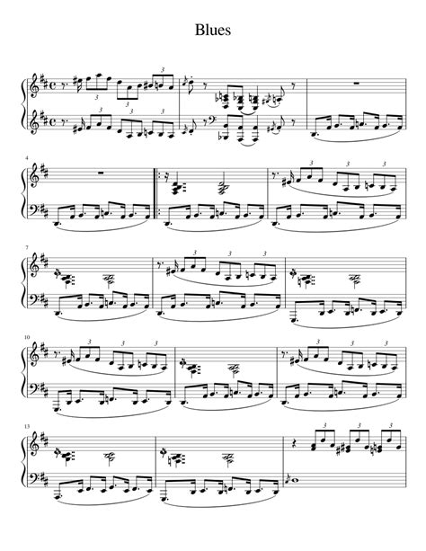 Blues Sheet Music For Piano Solo