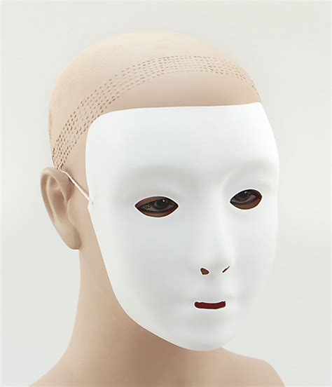 Bristol Novelty Pm055 Plain Face Mask White Pack Of 1 One Size