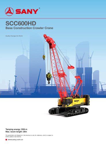 Crawler Crane Scc600hd Sany Group Pdf Catalogs Documentation