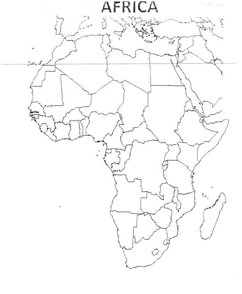 Africa Map Unlabeled Jungle Maps Map Of Africa Coloring Page Africa Map