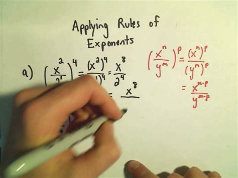 Applying The Rules Of Exponents Basic Examples 2 Youtube