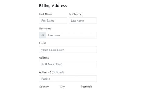 Bootstrap Checkout Form Design Examples Onaircode