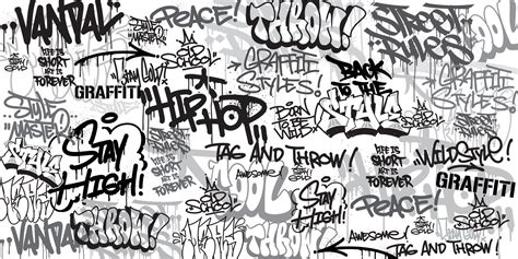 Vector Illustration Of Graffiti Background Seamless Graffiti Art Textures In A Hand Drawn Style