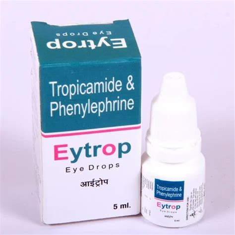 Allopathic Tropicamide 08 Phenylephrine 5 Eye Drop For Mydriatic