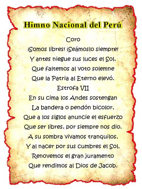 Himno Nacional Del Peru Completo Entretenimiento General Images Sexiz Pix