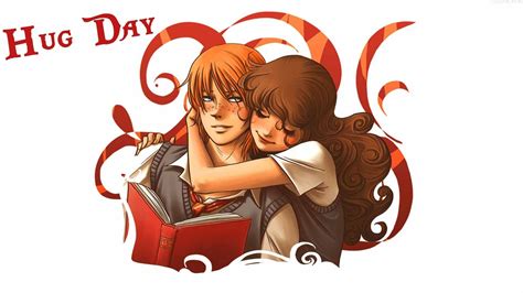Wallpaper 1920x1080 Px Anime Couple Fantasy Happy Hug Hugging