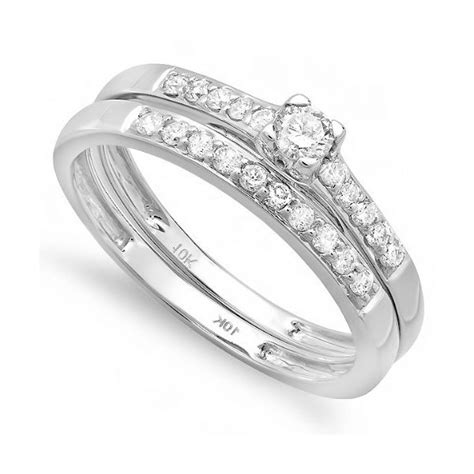 Half Carat Affordable Diamond Wedding Ring Band For Her In White Gold