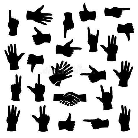 Hands In Different Positions Stock Vector Illustration Of People