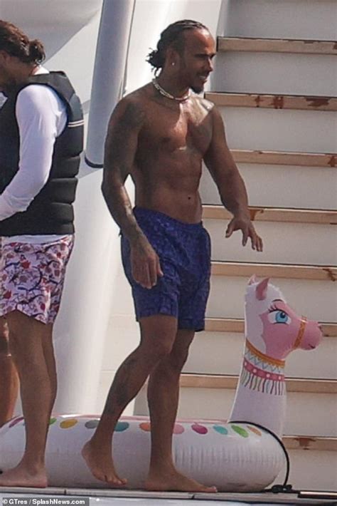 Lewis Hamilton Enjoys Sun Soaked Holiday With A Mystery Bikini Clad Woman And Trends Now