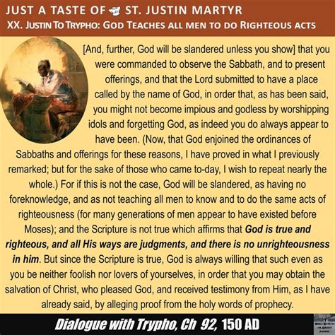 God Teaches Us To Do Righteous Acts Justin Martyr God Teaching
