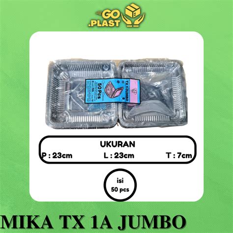 Jual Mika Kue Bolu Kotak Makanan Ringan Mika Tx 1a Jumbo Isi 50 Pcs Shopee Indonesia