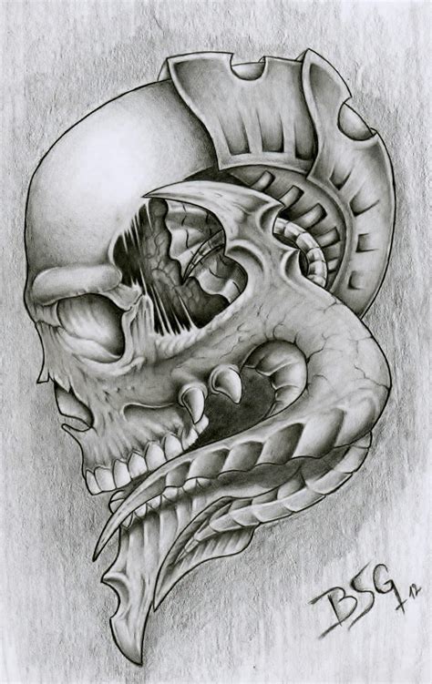 Biomech Skull By Blacksoulgraphics On Deviantart