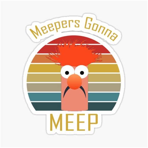 The Muppet Show Beaker Meepers Gonna Mee Sticker By Smixo Redbubble