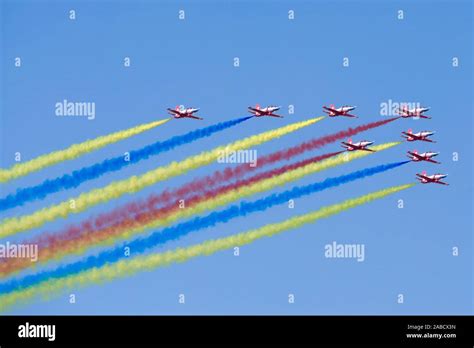 Chinese Pla Air Force Bayi Aerobatics Team Perform For Citizens During