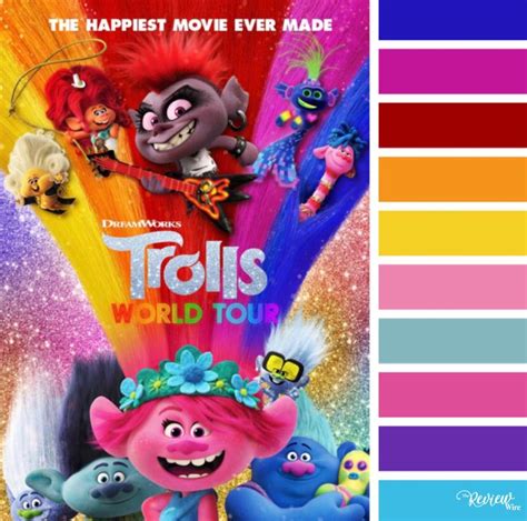 Trolls World Tour Color Palette Movie Color Palette Disney Princess