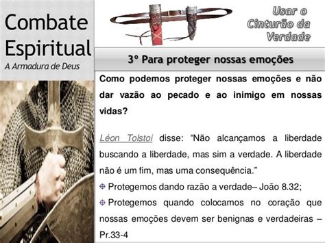 Combate Espiritual Armadura De Deus Cinto Da Verdade