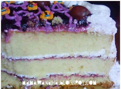 Resepi mini chocolate fruit tart. Dari Dapur MaDiHaA: Sponge Cake With Blueberry Filling