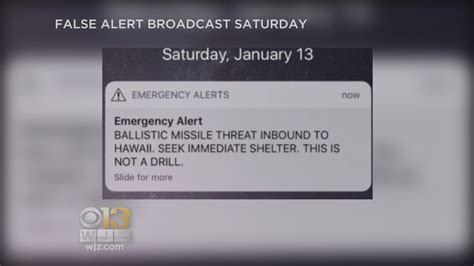 Hawaii Officials Add Safeguards After False Missile Alert Cbs Baltimore