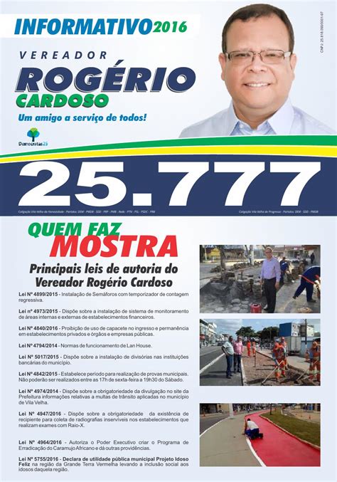 Jornal Vereador Rog Rio Cardoso By Cristian Marques Issuu