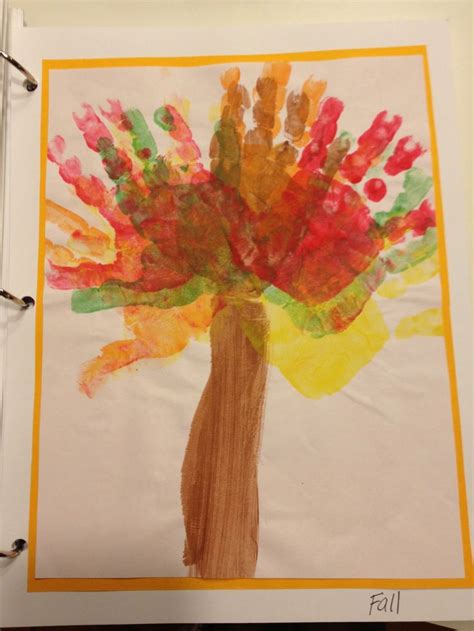 Handprint Fall Tree Crafts Crafts For Kids Autumn Trees