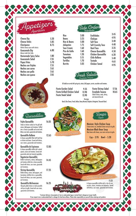 Guadalajara Mexican Restaurant Menus In Charlottesville Virginia