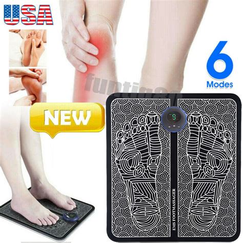 Electric Ems Foot Massager Leg Reshaping Pad Feet Muscle Stimulator Massage Mat 756029589025