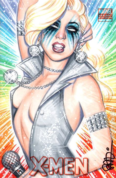 Lady As Gaga Dazzler Scott Balir X Men Bristol Prints Comic Book Covers Marvel Dc Comics