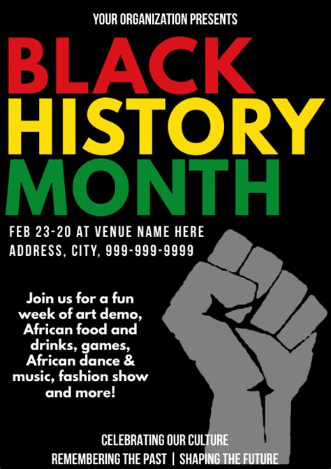 Template Black History Month Postermywall