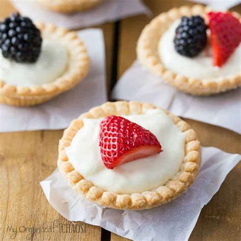 Cream Cheese Tarts Topped With Fruit Recipe My Organized Chaos