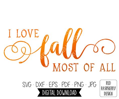 I Love Fall Most of All SVG Fall SVG Give Thanks Svg - Etsy UK