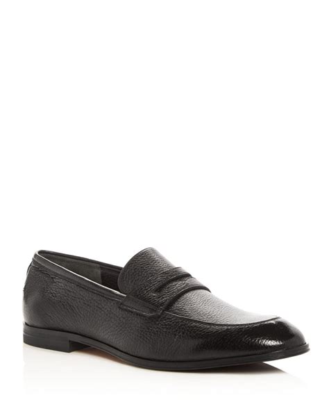 Bally Mens Webb Leather Penny Loafers In Black For Men Lyst