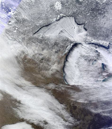 Lake Effect Snow Currently Over The Great Lakes Weather