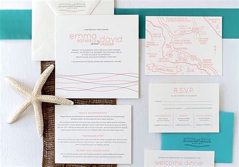 Emma Davids Beach Inspired Destination Wedding Invitations