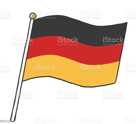 Illustrations Of German Flags Like Handwritten By Children Stock