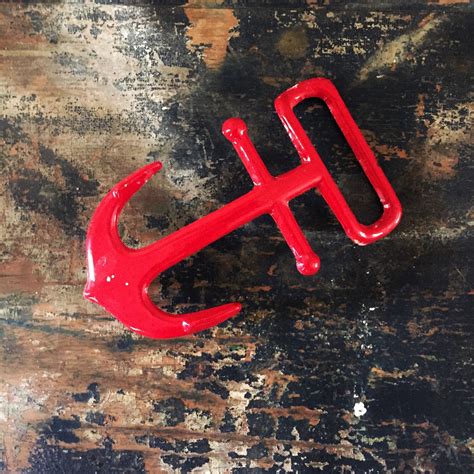 Vintage Red Anchor Belt Buckle By Wildmountainwonderco On Etsy