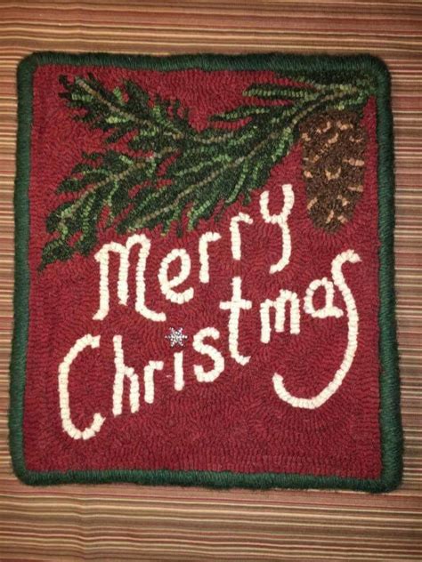 Merry Christmas Rug Hooking Pattern By Twooldcrowsnj On Etsy