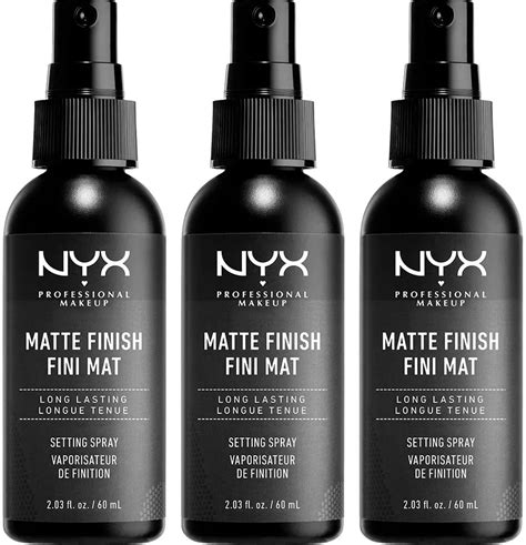 Nyx Professional Makeup Makeup Setting Spray Matte Finish X 3