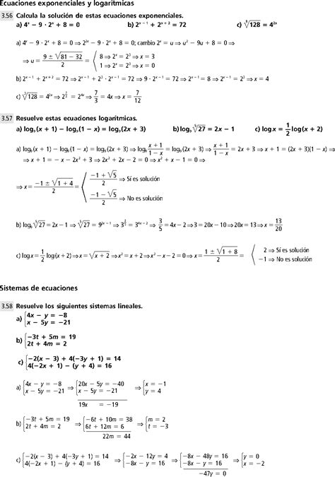 Ecuaciones Y Sistemas Ejercicios Resueltos De Secundaria MatemÁtica 4