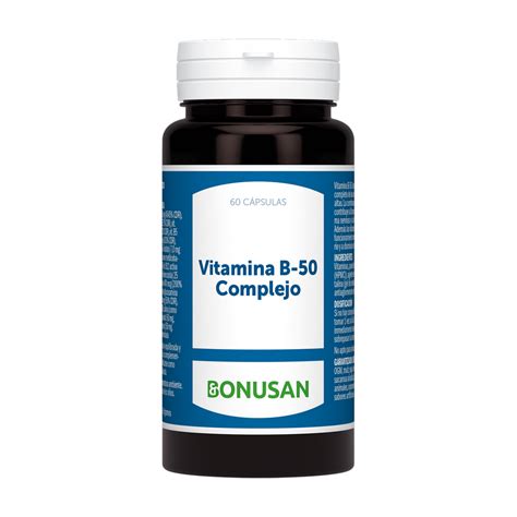 Vitamina B 50 Complejo Es 60 Piezas 7870 Bonusan
