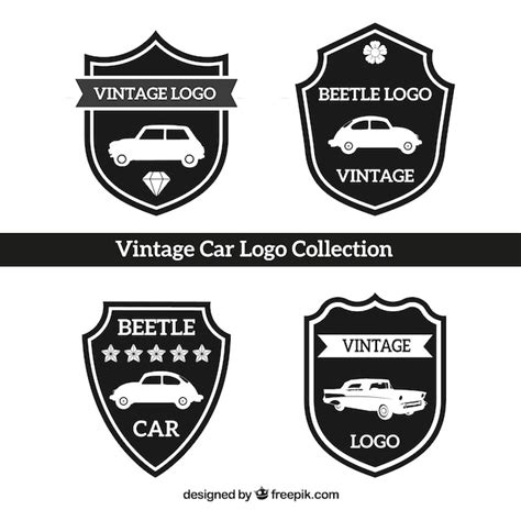 Коллекция логотипа Vintage Car Бесплатно векторы