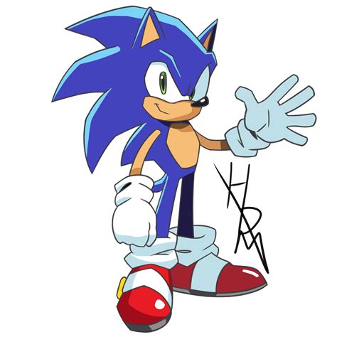Modern Sonic Tyson Hesse Style Colour Drawing By Hiddenmatrixyt On