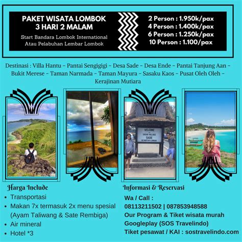 Gerbang masuk tanjung mutiara danau singkarak. Paket Wisata Lombok 3 Hari 2 Malam (start Lombok) - SOS ...