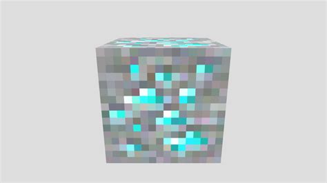 Minecraft Diamond Ore Download Free 3d Model By Coller